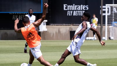 Real Madrid prepare for their friendly against Juventus. EPA