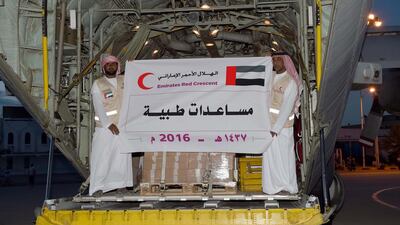 The Emirates Red Crescent has begun sending aid to Mukalla since its liberation from Al Qaeda. The first plane carrying ERC aid landed in the city on May 8, 2016. Wam