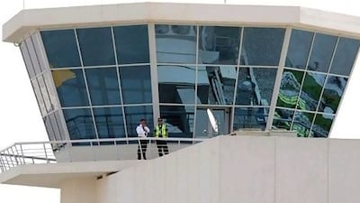 The control tower at Al Maktoum International Airport. EPA