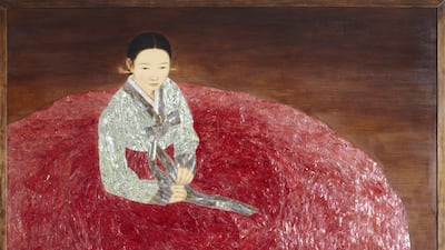 Women and Nature: Korea-UAE Art Exhibition. Art work by the artist Kim Duck-yong