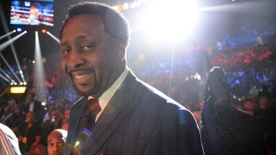 Boxing Hall of Fame member Thomas Hearns attends the WBC heavyweight title bout between Deontay Wilder and Tyson Fury at MGM Grand Garden Arena.
