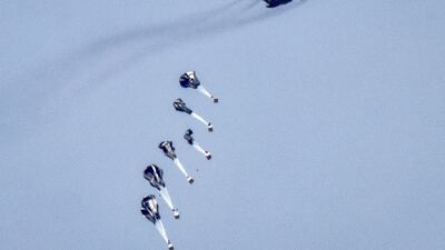 The aid drop carried out on Wednesday was the first flight the Jordanians had managed in three days. AFP