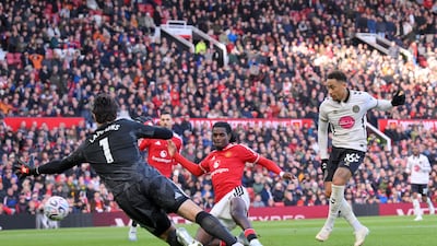 Marcus Tavernier of Bournemouth scores the second goal against Manchester United. EPA
