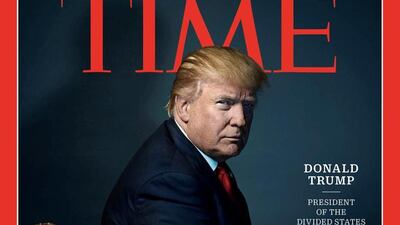 The cover of Time magazine naming Donald Trump its person of the year. Time Magazine/Handout via Reuters