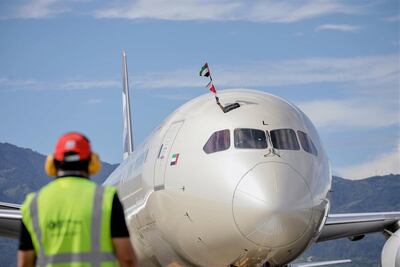 Etihad took humanitarian aid to Costa Rica to help the country in the battle against Covid-19. Courtesy Etihad Airways