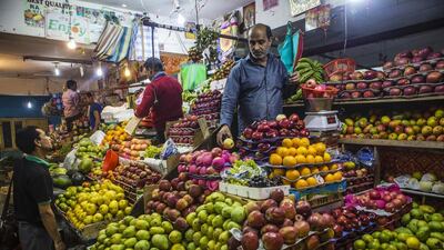 A fruit stall in Gangtok, Sikkim. India can capitalise on agricultural production and create jobs. Prashanth Vishwanathan / Bloomberg