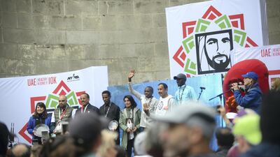 Participants and volunteers of the 2019 UAE Healthy Kidney 10K Run are seen at Central Park in Manhattan, NY. All photos by Jennifer S. Altman for The National
