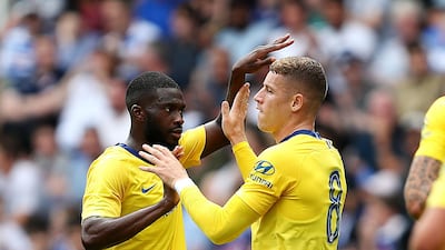Ross Barkley, left, scored Chelsea's first goal. PA Photo