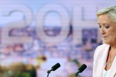 Marine Le Pen has been forced to wear an electronic tag. AFP