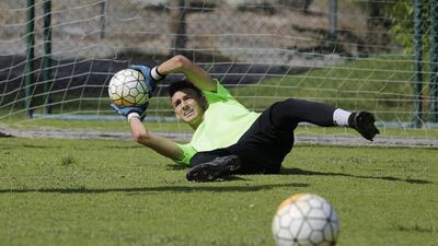 Jassem Koleilat, a 16-year-old Czech/Lebanese national who attends Dubai’s Lycee Francais Internationale Georges Pompidou, shows his skills in training. The teenager has signed with Ligue 2 club Stade Lavallois to pursue his professional dream. Jeffrey E Biteng / The National