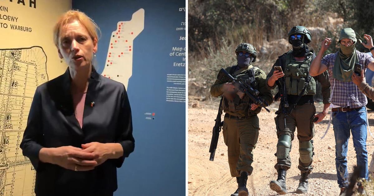 Anger as German minister poses with map of Israel including occupied territories