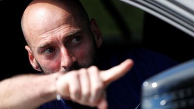 Chelsea's Argentinian goalkeeper Willy Caballero at the Cobham training facility on Wednesday. AFP