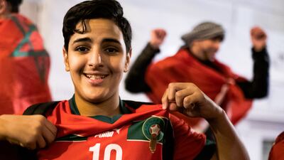 Joy on the Champs-Elysees after Morocco's win. AFP