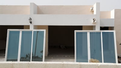 Doors and windows have been removed from some villas.