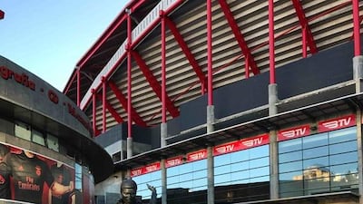 A statue of Eusebio outside Benfica's Stadium of Light in Lisbon, Portugal. Courtesy Andy Mitten