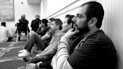 The faithful listen to an imam at an Islamic centre in Tennessee; The Mosque Foundation in Illinois; and an imam gives a sermon to a group of worshippers after Friday prayers at a mosque in Oklahoma City.