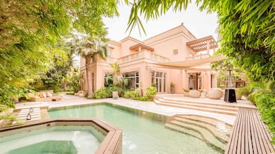 The landscaped garden has a pool and elevated Jacuzzi. Courtesy LuxuryProperty.com