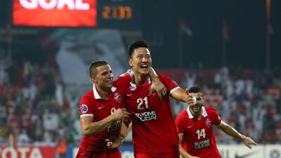 Kwon Kyung-won scored in the last minute to power Al Ahli into the Asian Champions League final. Marwan Naamani / AFP