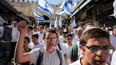 Israelis in Jerusalem's Old City. Reuters