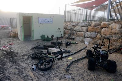 The scene after the strike on Majdal Shams. AFP