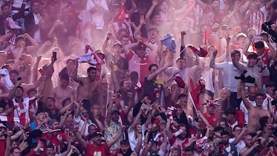 Southampton fans celebrate promotion to the Premier League. Getty Images