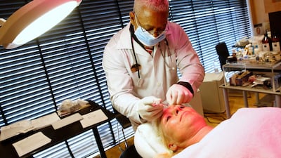 Botox injections are the most common cosmetic procedure in men, Dubai clinics said, due to its relatively low cost and being less invasive than surgery. EPA