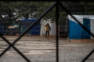 Greece's mainland migrant camps have been placed under strict lockdown rules. AFP