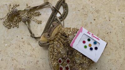 Accessories such as statement earrings, sparkling bags and colourful bindis make an ensemble look more festive. Photo: Panna Munyal