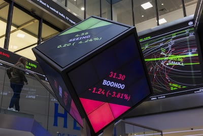 Stock price information at the London Stock Exchange. Getty Images