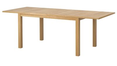 This extendable table is a good option if you are hoping to end up in a larger space; Dh1,095, Ikea stores across the UAE.