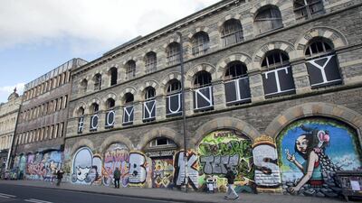 The Stokes Croft area of Bristol is just out of the city centre, and is now regarded as a alternative / underground cultural centre in the city, known for artists studios, music venues, bars and eateries. Getty Images