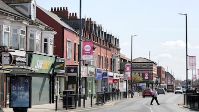 A pedestrian walks through Hartlepool town centre. Stuart Boulton for The National