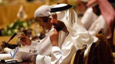 The UAE delegation listen to closing speeches yesterday at the end of a two-day seminar of Nato parliamentarians and representatives from GCC nations held at the Emirates Palace hotel.