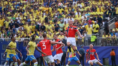 Norway forward Erling Haaland is being sustained on his World Cup journey by food shipped in from home. AFP