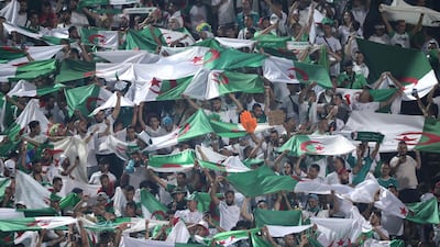Algeria's fans in the Cairo International Stadium, where their side won 1-0 against Senegal. AP