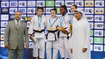 Japan's leads the opening round of the World Youth Judo Championship 2015, at the IPEC Arena in Zayed Sports City, Abu Dhabi.