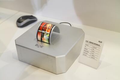 Paper-like foldable AMOLED screen of BOE Technology Group