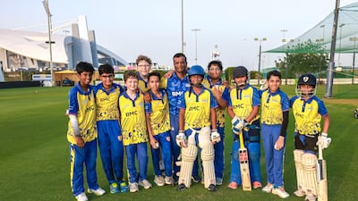 Some of the youngsters learning the game at the Zayed Cricket Academy in Abu Dhabi.