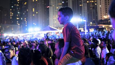 People came together to mark the Three Year Countdown to Expo 2020. Anna Nielsen/The National