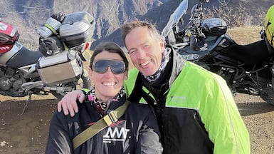 Craig Foreman and his wife Lindsay were on a motorcycling trip through Iran when they were arrested in January last year. Photo: family handout