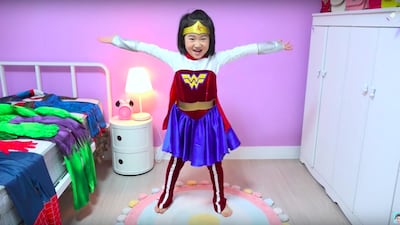 South Korean YouTube creator Boram, six, earns an estimated Dh10.7 million a month. Boram Tube ToysReview / YouTube
