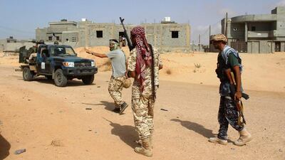 Forces loyal to Libya's Government of National Accord's (GNA) take part in an operation against ISIL in the city of Sirte. AFP