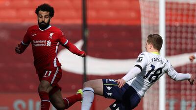 Matt Targett - 6: The left back acquitted himself well against Salah. His set-piece delivery that created a chance for Konsa was excellent and he looked a threat going forward. AFP