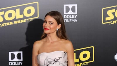 Sofia Vergara, in Oscar de la Renta, at the premiere of 'Solo: A Star Wars Story' in Hollywood, California, on May 10, 2018. EPA