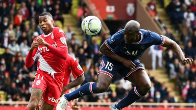 PSG midfielder Danilo Pereira heads the ball. AFP