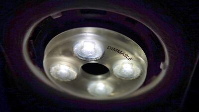 Mercure Abu Dhabi Centre Hotel's installation of LED lighting in guest rooms has reduced electricity bills by about 10 per cent a month. Delores Johnson / The National