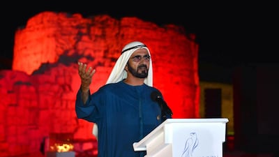 Sheikh Mohammed bin Rashid, Vice President and Prime Minister and Ruler of Dubai, attends a reception on the occasion of the Dubai World Cup. Wam