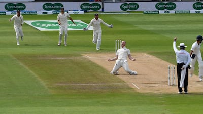 England all-rounder Ben Stokes celebrates dismissing India captain Virat Kohli. Getty Images