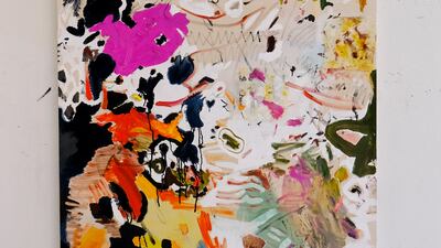 Tala Worrell's painting 'P and Vinegar', which serves as an abstract visual journal for the artist