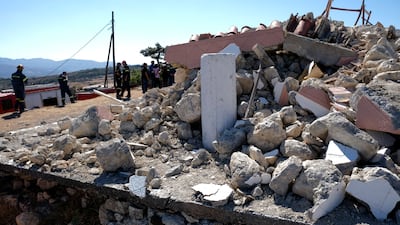 The Greek authorities say one person has been killed and several more have been injured in Monday's earthquake. Photo: AP